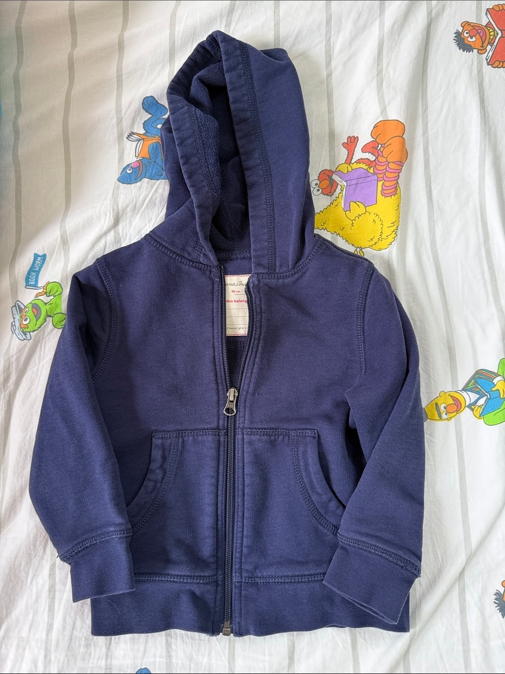 Hanna Andersson 3T Kids Navy Zip-Up Hoodie